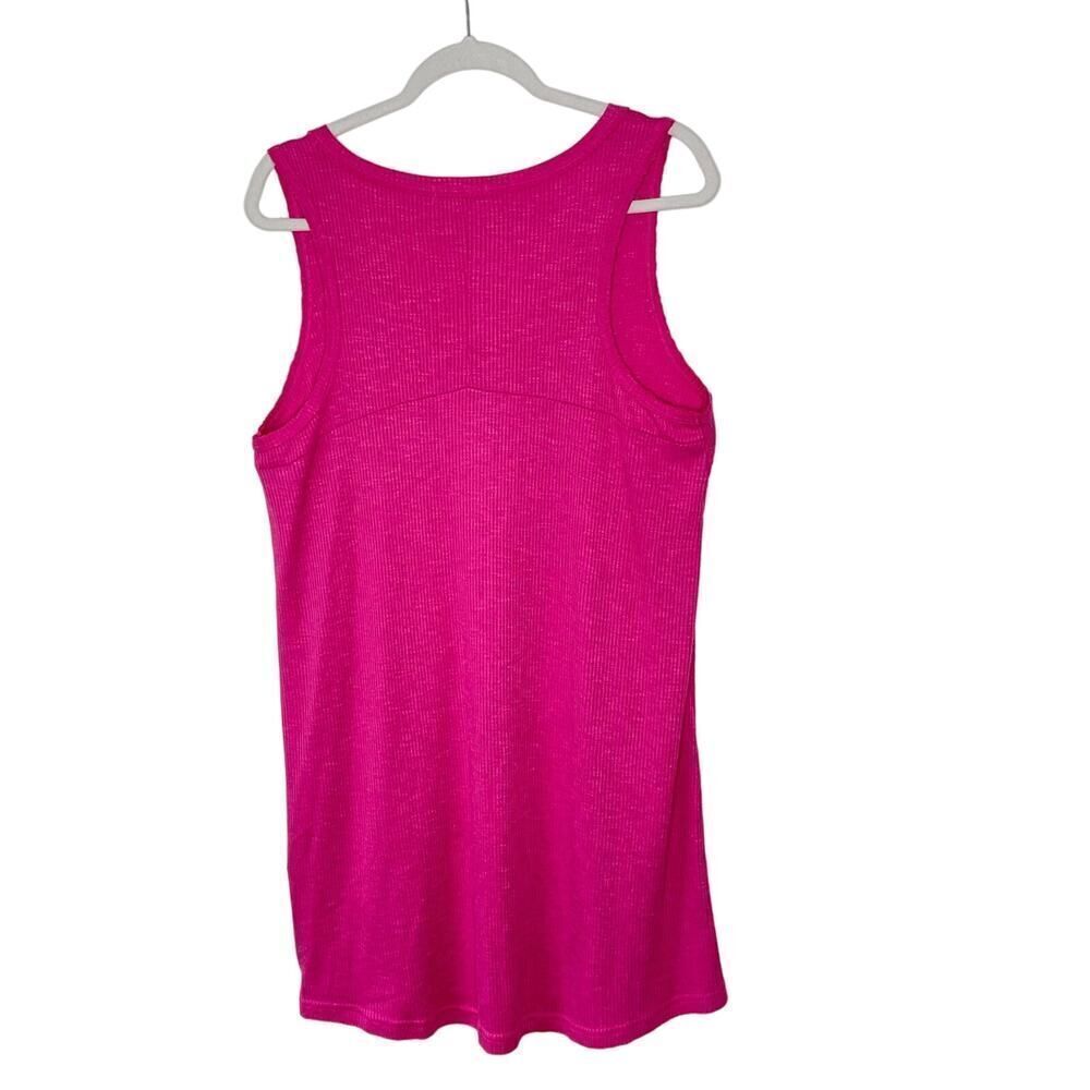 Z Supply Raspberry Ribbed Knit Sleeveless Swing Dress XL - Picture 2 of 9